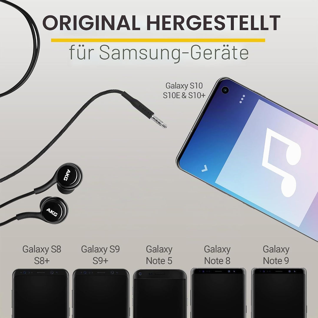 ElloGear Stereo-Ohrhörer für Samsung Galaxy S10, S10E Plus, Erstausrüster, kabelgebunden, entworfen