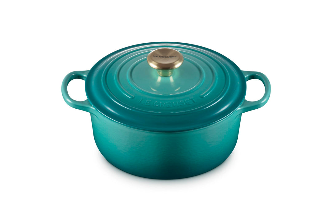 Le Creuset Signature Schmortopf, emailliertes Gusseisen, rund, 4,5 qt, Riviera Riviera 24cm, Riviera