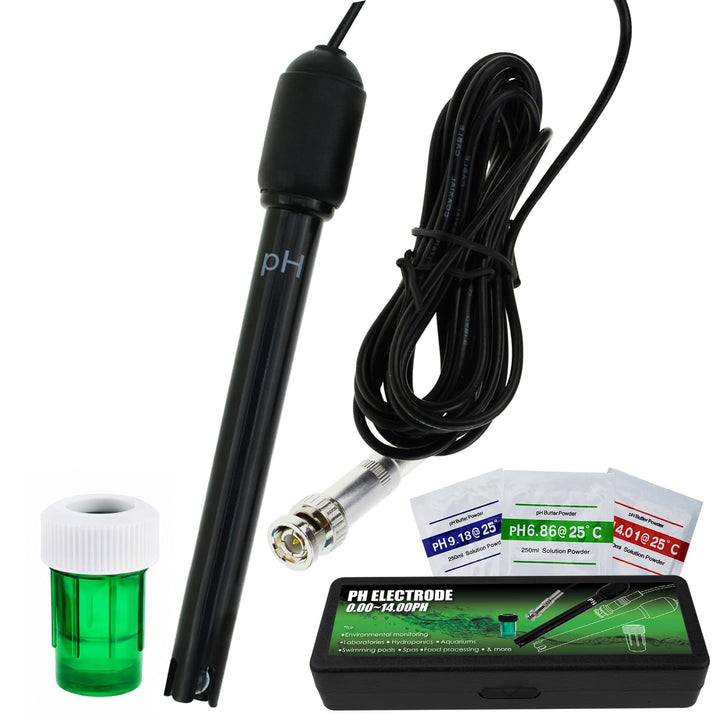 Lange Karosserie pH Elektrode mit BNC Steckdose Sonde 300cm Kabel 0-14pH für pH Meter, pH Regler pH