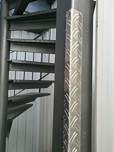 Alu Winkel, 2000mm Aluwinkel 95x80 mm Schenkelinnenmass aus Alu Riffelblech Duett 1,5/2,0 mm stark A