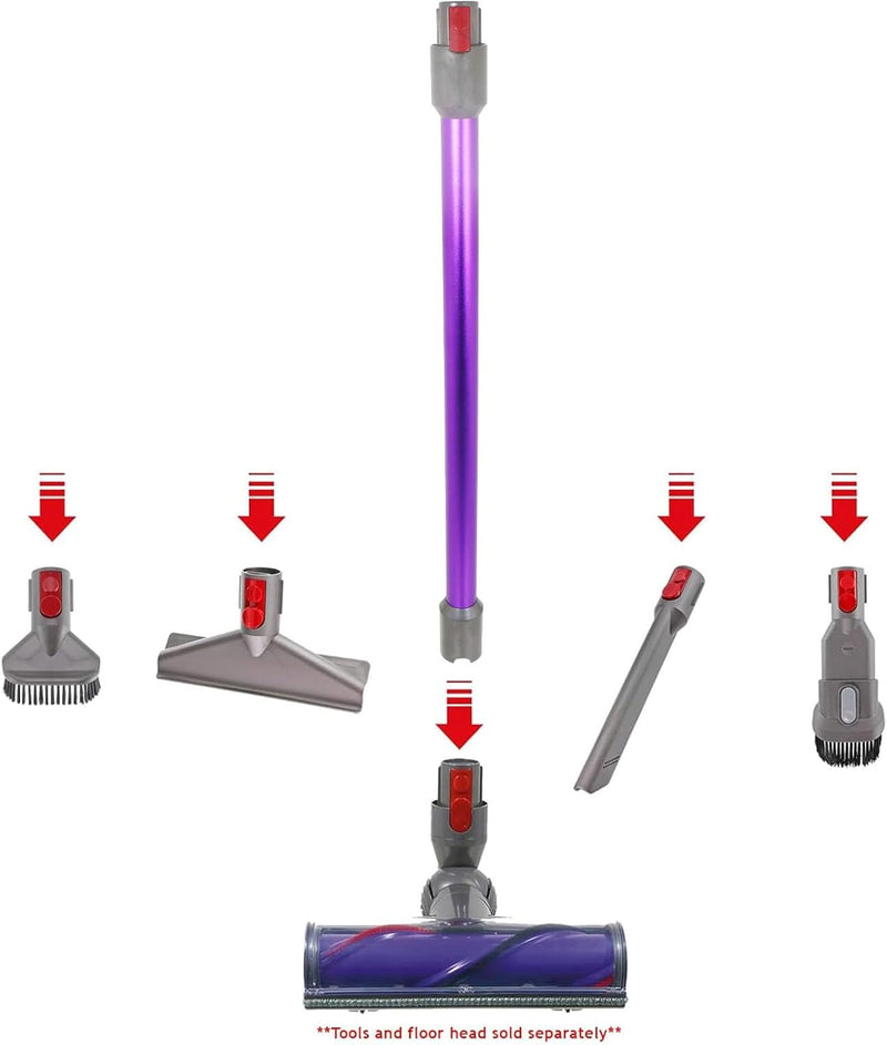 SPARES2GO Verlängerungsstange, Rohr, kompatibel mit Dyson V10 SV12 Staubsauger (lila)