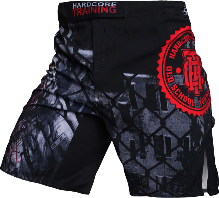 Hardcore Training Fight Shorts Kurze Hose Herren Kampfshorts Männer BJJ Grappling Boxen MMA No Gi Cr
