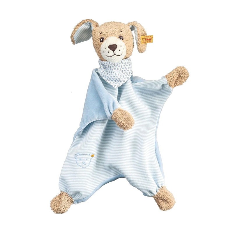 Steiff 239694 Gute-Nacht-Hund Schmusetuch Plüschtier, Mehrfarbig, Medium, Mehrfarbig