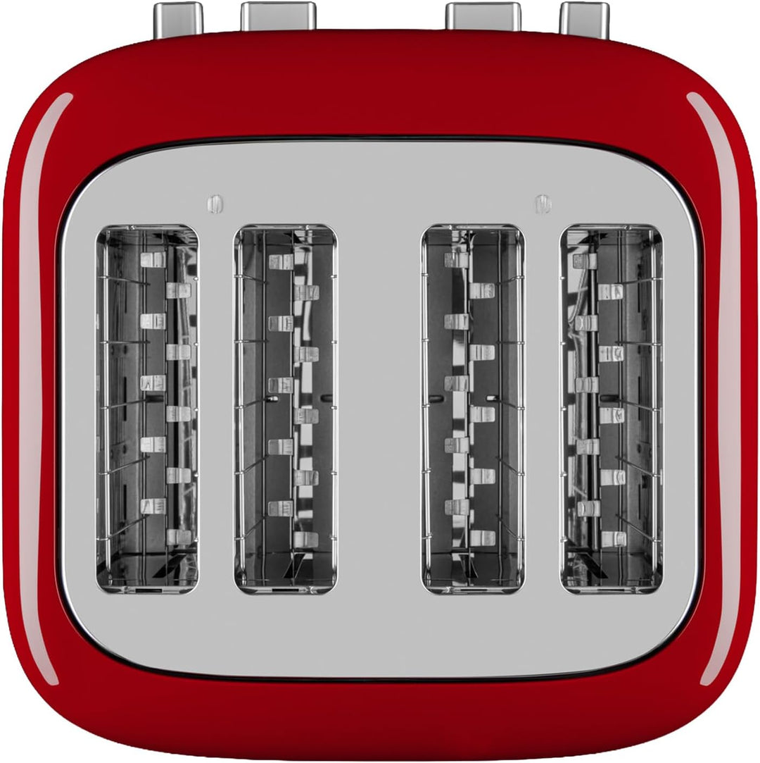 KitchenAid 5KMT4109EER Toaster für 4 Scheiben, 7 Bräunungsgrade, extra breite Schlitze, Empire red