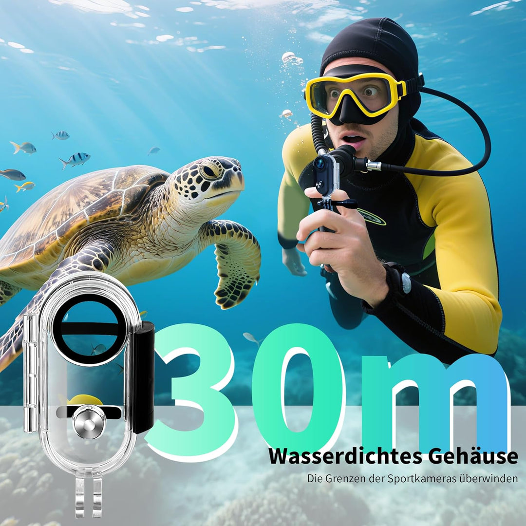 Action Cam 4K WiFi, Bodycam Mini Körperkamera, Helmkamera Motorrad, Sportkamera Wasserdicht bis 30M,