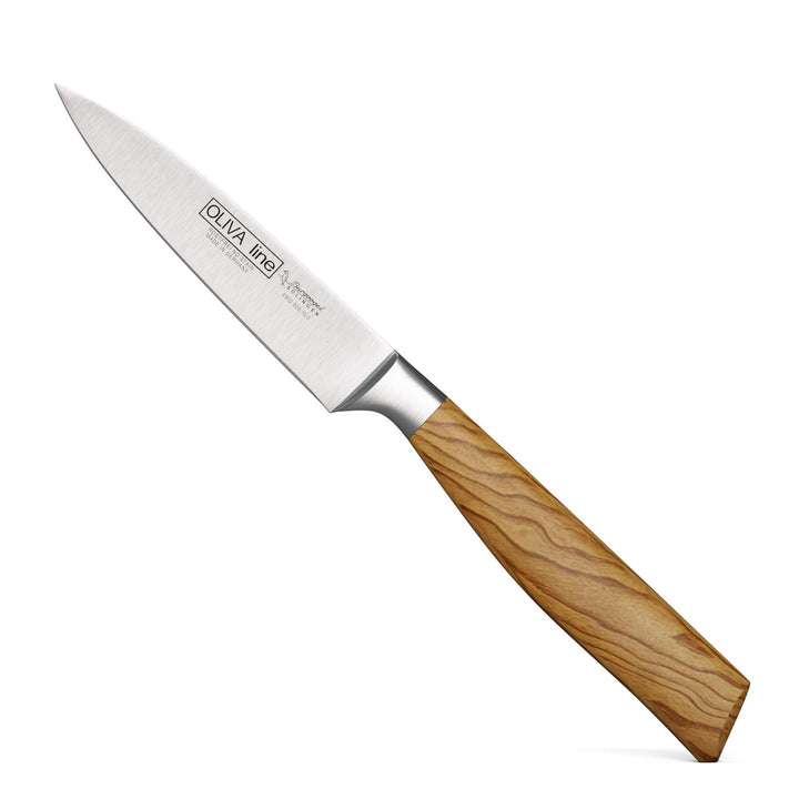Burgvogel Solingen Spickmesser 10 cm geschmiedet Olivenholz, Oliva Line, rostfrei, deutsches Officem