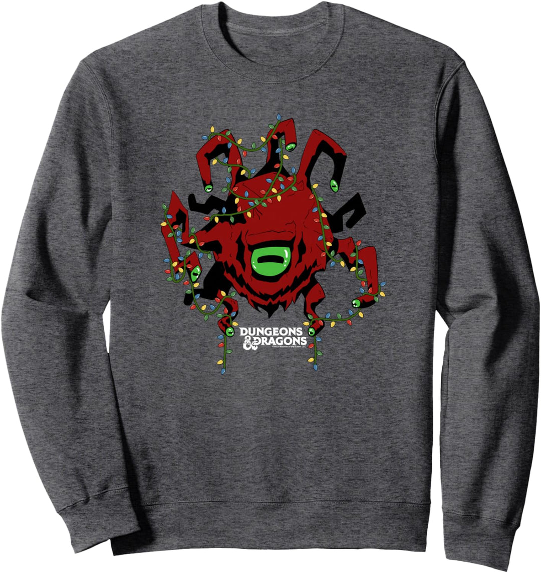 Dungeons &amp; Dragons Christmas Beholder Tangled Lights Sweatshirt