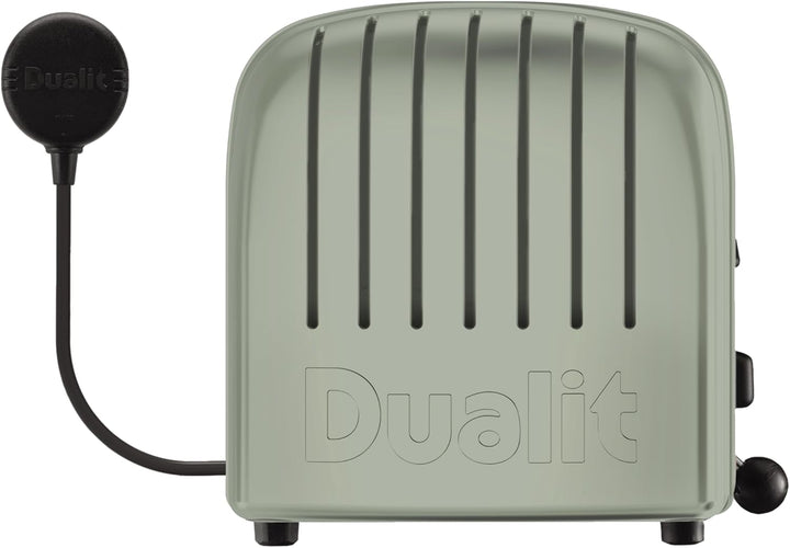 Dualit NEWGEN Toaster 2 Scheiben, ProHeat®-Heizelemente, handgefertigt UK | salbeigrünes Edelstahlge