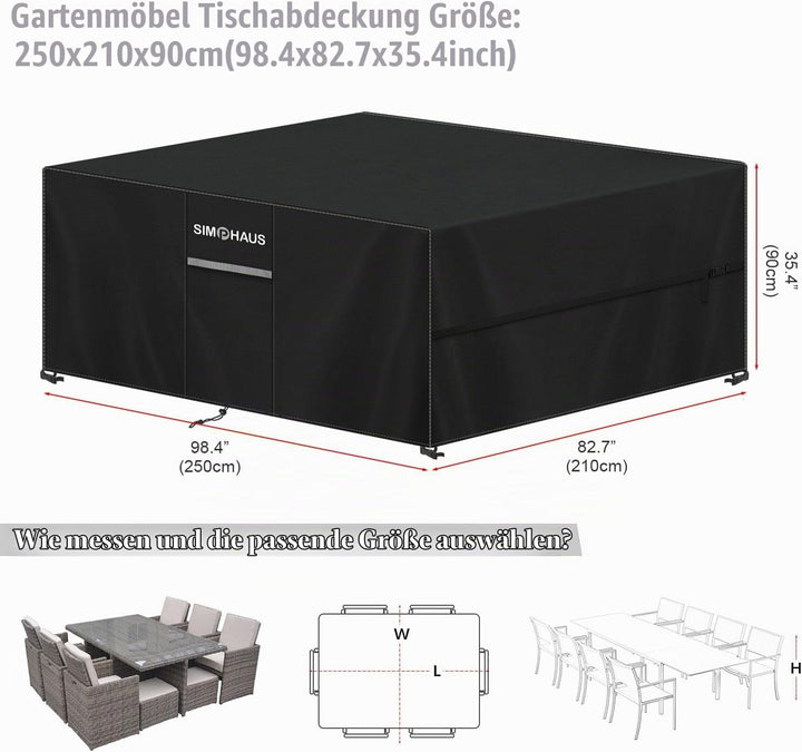 Abdeckung Gartenmöbel Tischabdeckung Outdoor Wetterfest | Lounge Abdeckung Wasserdicht Abdeckungen f