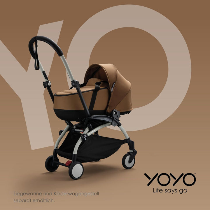 Stokke BABYZEN YOYO Liegewanne, Grey - Mit Dicker Doppelmatratze; Schale und Verdeck belüftet - Nur
