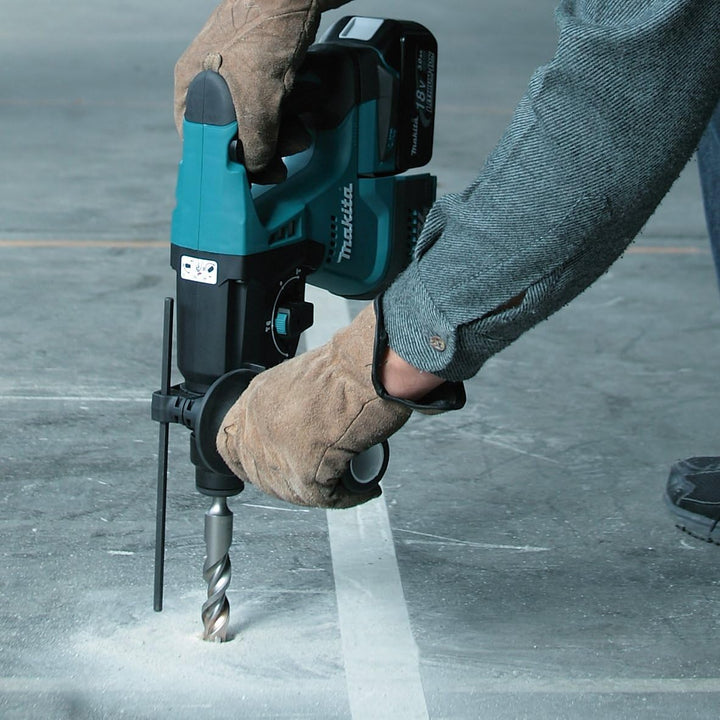 Makita Akku-Kombihammer für SDS-Plus 18 V im Makpac ohne Akku/Ladegerät DHR243ZJ, Schwarz, Blau