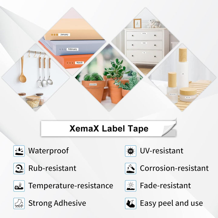 6x XemaX Kompatibel Schriftband für Brother P-touch Bänder TZe-251 TZe-151 TZe-451 TZe-551 TZe-651 T