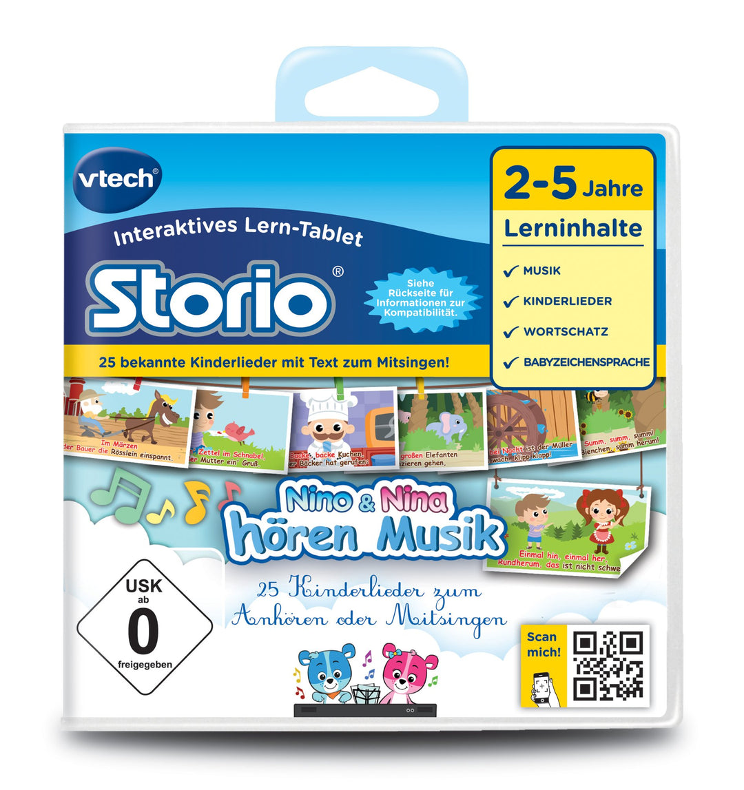 VTech 80-233304 - Lernspiel Nino und Nina hören Musik (Storio 2, Storio 3S)