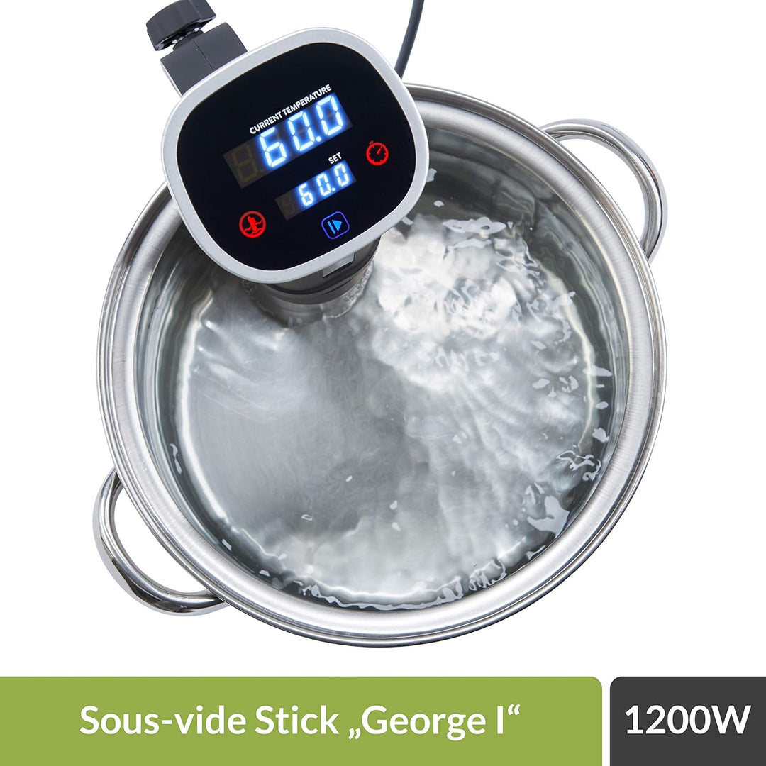 Sous vide Garer/Sous vide Stick "George I" 1200 Watt, 20-95°C von culivac, LED Touch-Display, Umwälz