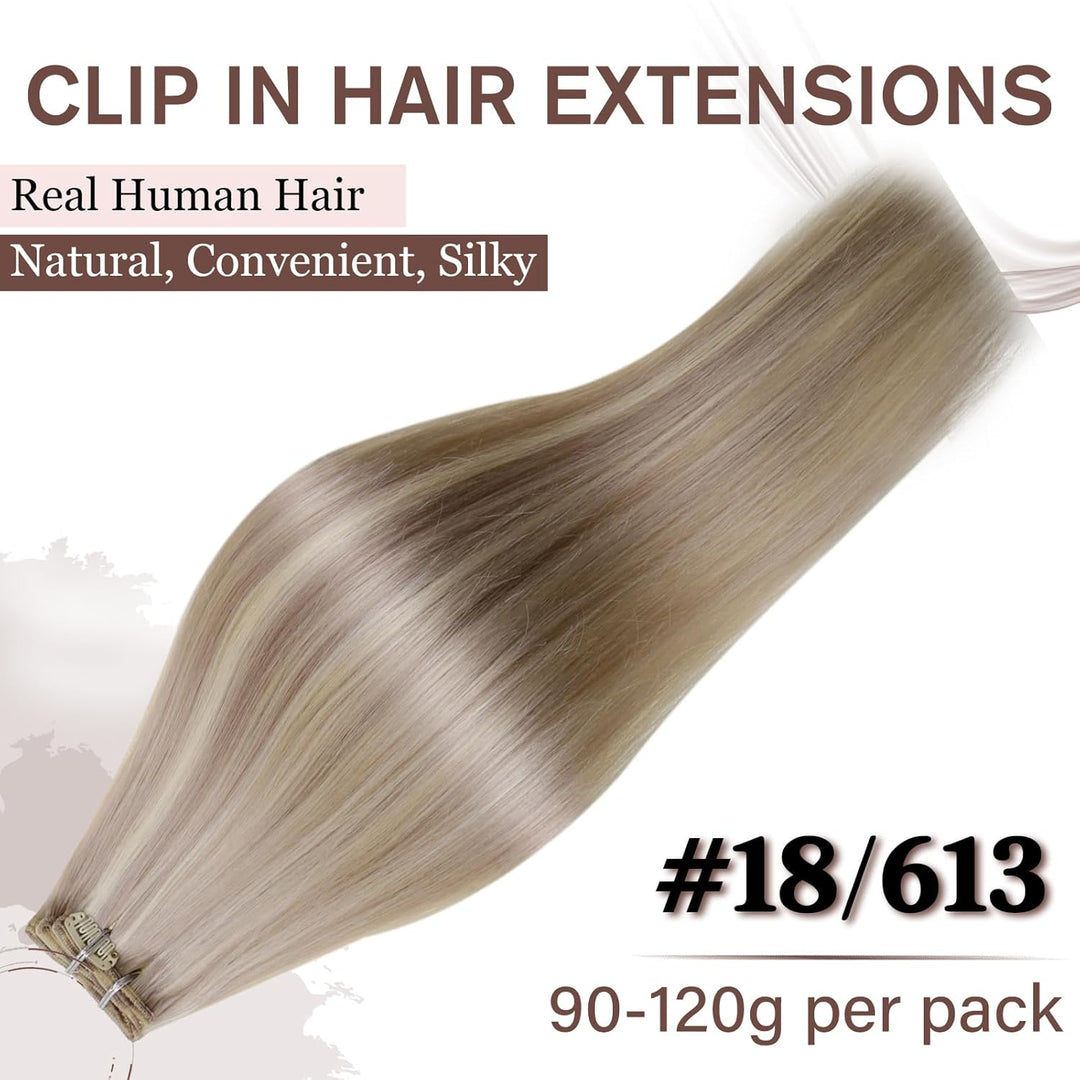 Hetto Blond Clip in Echthaar Extensions Remy Clip in Extensions Echthaar Naturlich Clip in Extension