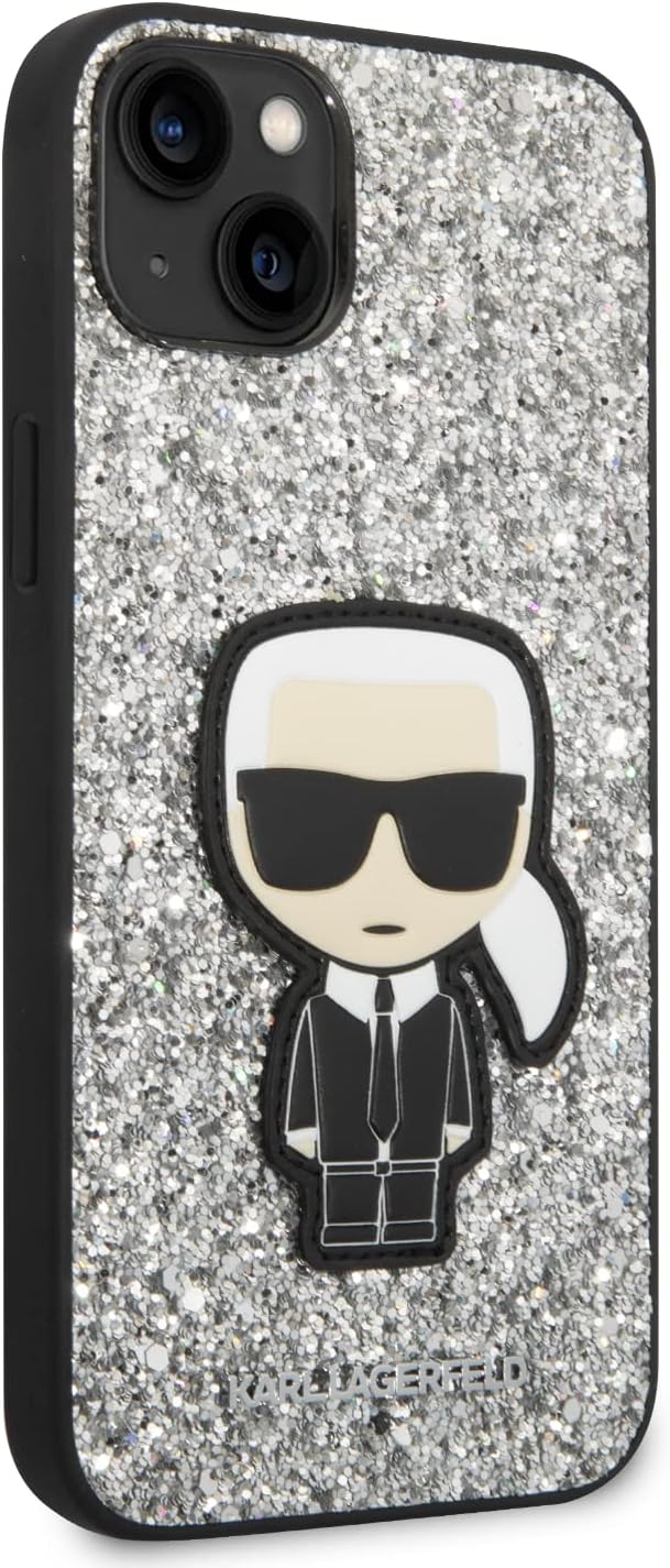 KARL LAGERFELD KLHCP14MGFKPG Hülle für iPhone 14 Plus 6,7" hardcase Silber/Silve