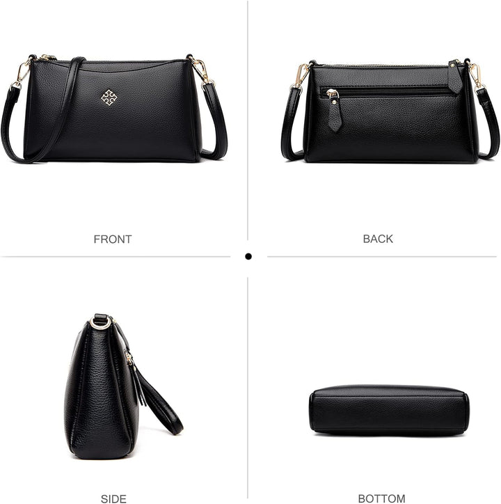 NICOLE & DORIS Handtasche Damen Klein Umhängetasche Multifunktionale Handy Tasche Schultertaschen PU