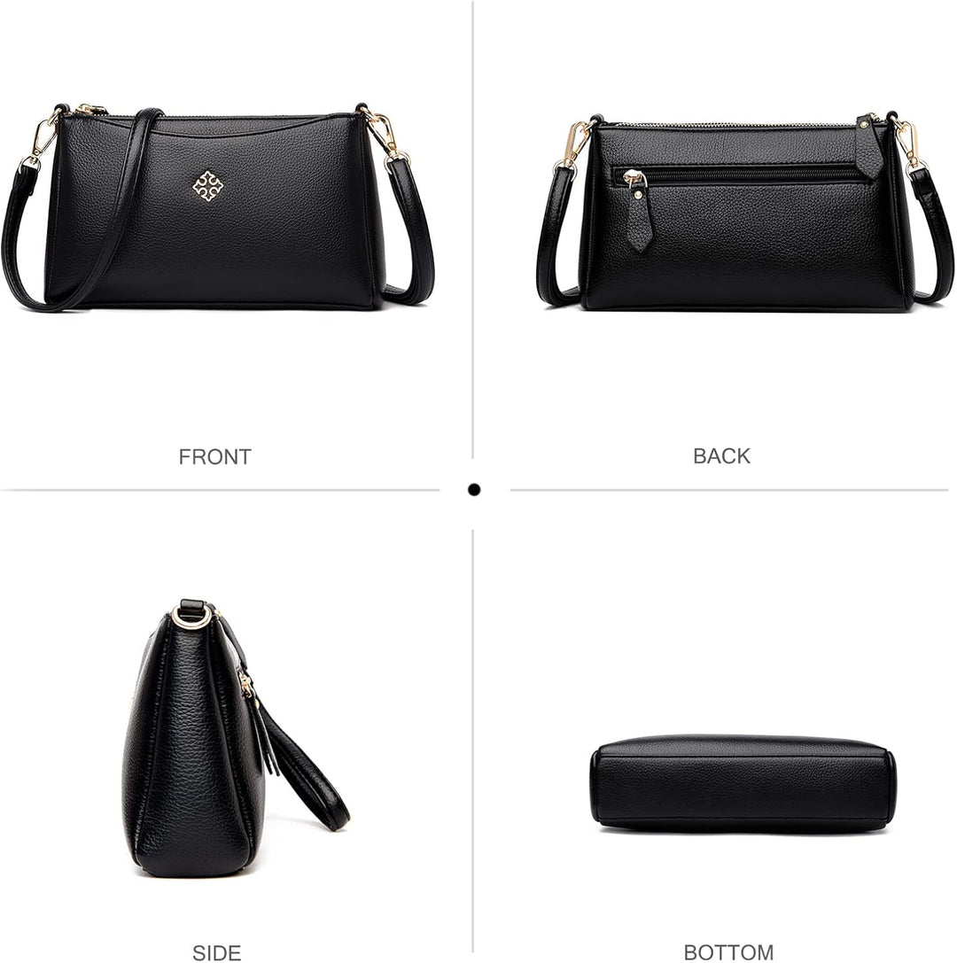 NICOLE & DORIS Handtasche Damen Klein Umhängetasche Multifunktionale Handy Tasche Schultertaschen PU