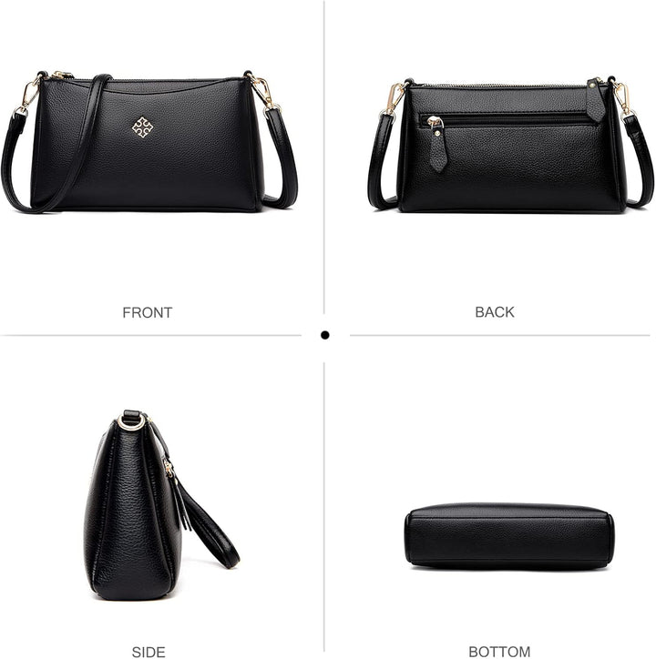 NICOLE & DORIS Handtasche Damen Klein Umhängetasche Multifunktionale Handy Tasche Schultertaschen PU