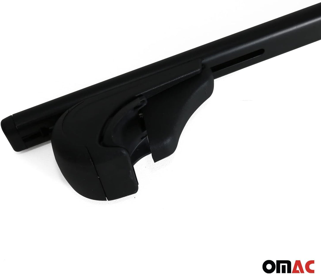 Dachträger Gepäckträger Kompatibel mit Nissan Qashqai J10 2007-2014 2 TLG Schwarz, Schwarz