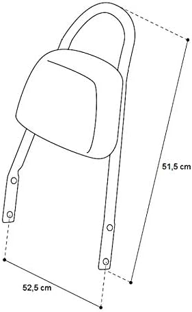 Sissy Bar Tall für Harley Davidson Sportster 883 Superlow 11-20 Chrom