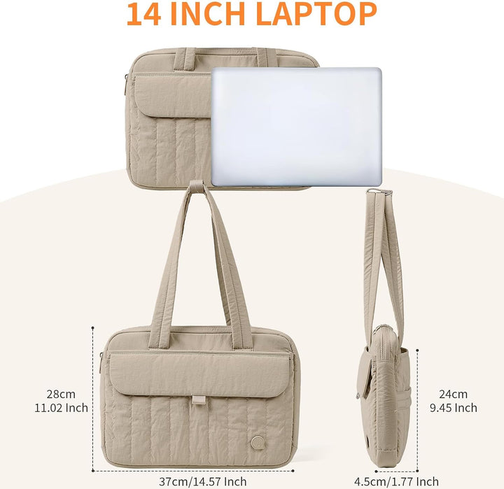 aji Laptoptasche Damen Herren 14-16 Zoll, Arbeitstasche für Büro, Leichte Handtasche Schule Lehrerta