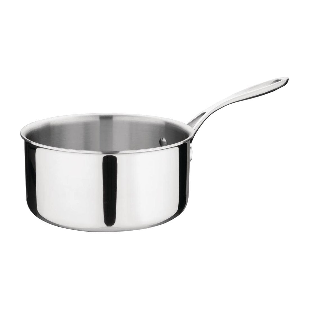 Vogue Tri Wall Kochtopf, 3 Liter, Grösse: 200 (Durchmesser) mm, Edelstahl und Aluminium – kompatibel