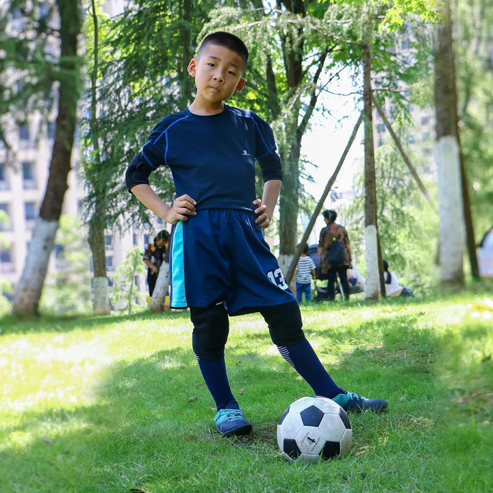 ONTYZZ Kinder Knieschützer Jungen Mädchen Einstellbar Weich Knieschoner mit Verdickten SBR Pad Guard