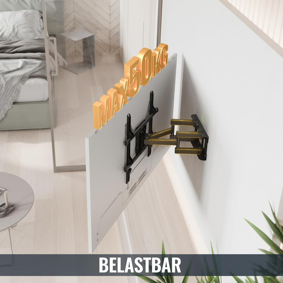 RICOO TV Wandhalterung Fernseher Schwenkbar Neigbar für 32-65 Zoll, Universal TV Halterung S7244, Fe