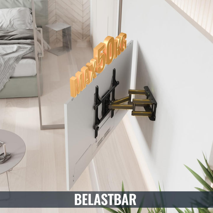 RICOO TV Wandhalterung Fernseher Schwenkbar Neigbar für 32-65 Zoll, Universal TV Halterung S7244, Fe
