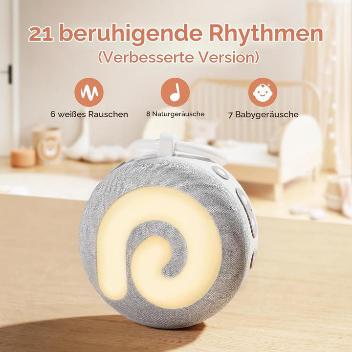 Dreamegg White Noise Machine Baby - D11 Einschlafhilfe Baby Weisses Rauschen Sound Machine mit 11 Mu