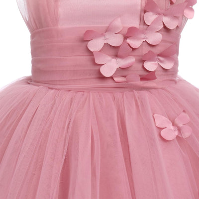 FYMNSI Baby Mädchen Prinzessin Kleid Blumenmädchenkleid Taufkleid Kleinkinder Schmetterling Festlich