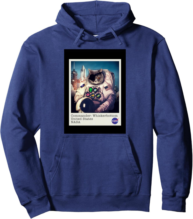 NASA Commander Clawsome Cat Eyepatch Pullover Hoodie