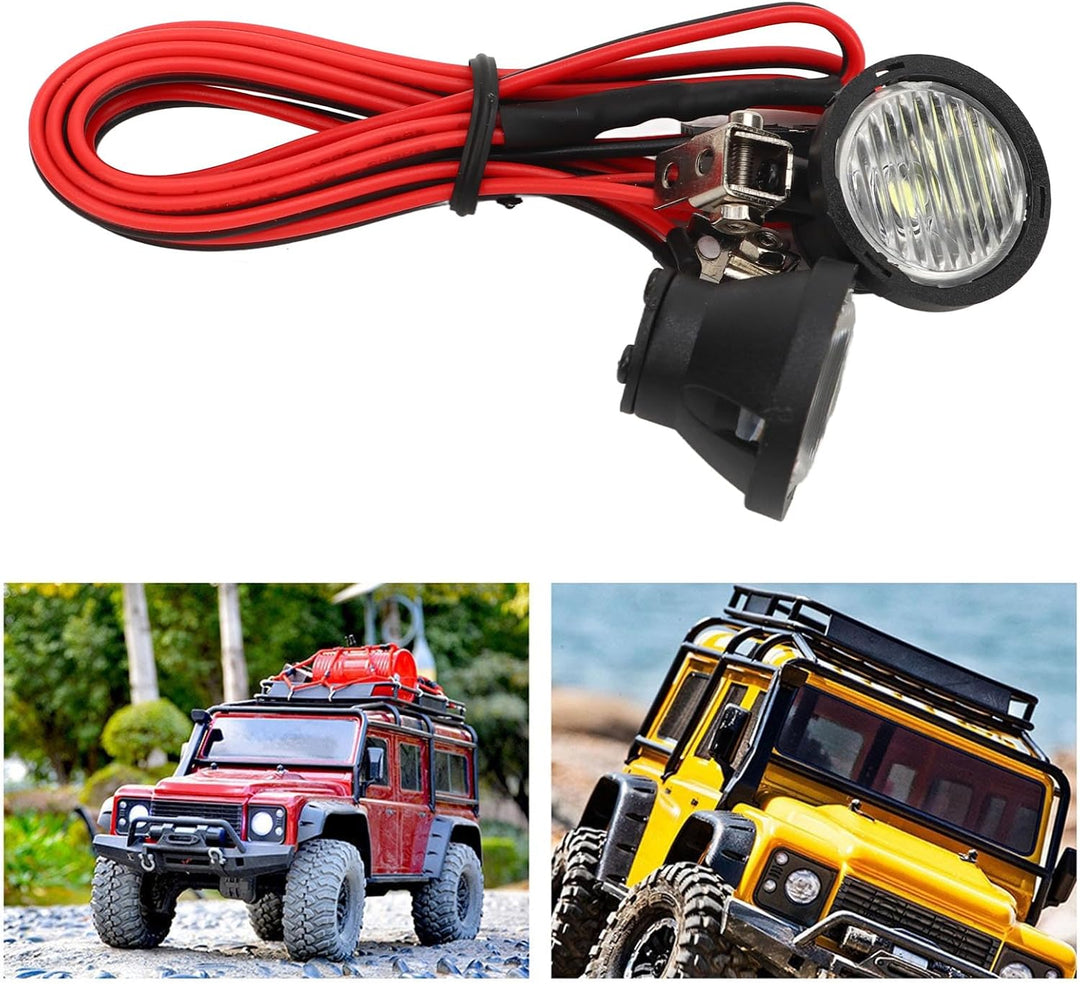 Jeanoko RC-Car-Scheinwerfer, 4–6 V, Verschleissfest, Hohe Helligkeit, RC-Crawler-Dachlicht für 1/10