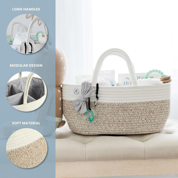 OrganiHaus Wickelkorb | Wickelorganiser | Babykorb | Windel Organizer | Windel Caddy Organizer | Win