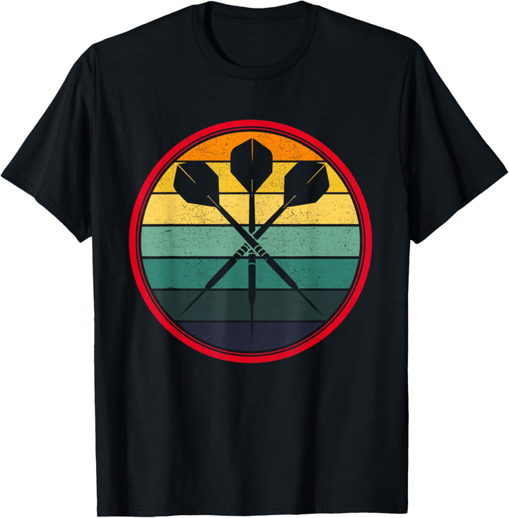 Darts Vintage Dartpfeile Dartscheibe Geschenk Darten T-Shirt