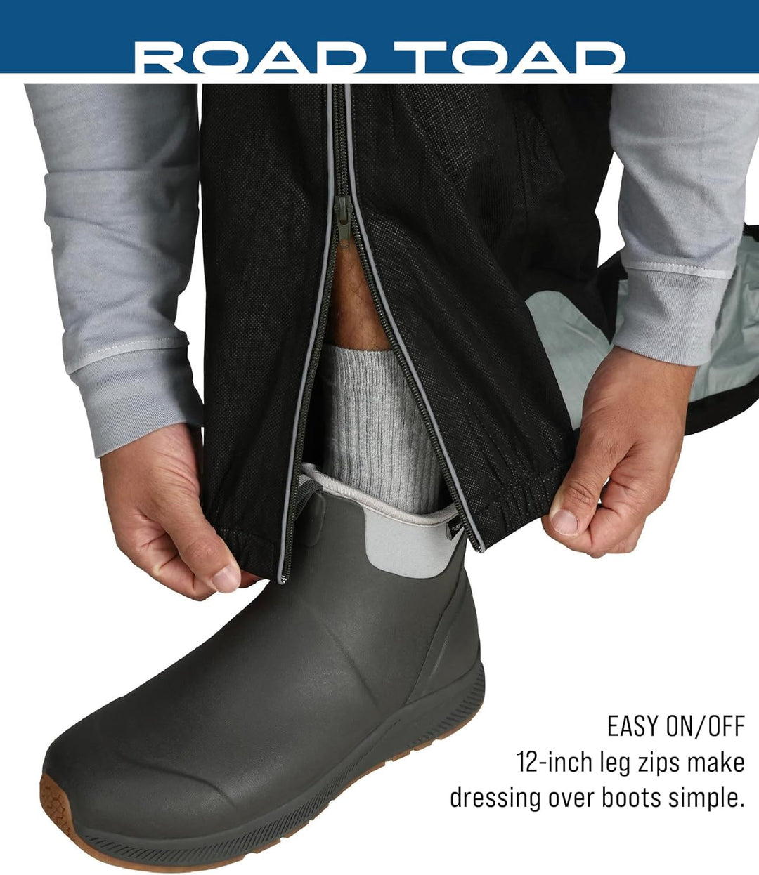 frogg toggs Herren Hose Road Toad Regenhose, Reflektierend, Wasserdicht 3XL Schwarz, 3XL Schwarz