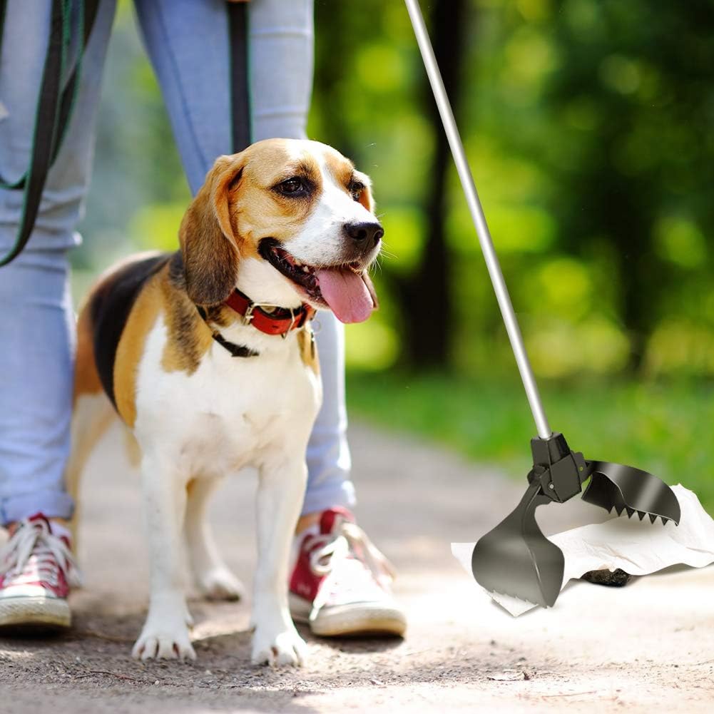 Greensen Hundekotschaufel Tragbare Hundekotgreifer mit Langem Griff Hochdruck Feder Hundekot Schaufe