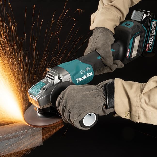 Makita GA044GZ Akku-Winkelschleifer 40V max. (ohne Akku, ohne Ladegerät), Petrol, Schwarz