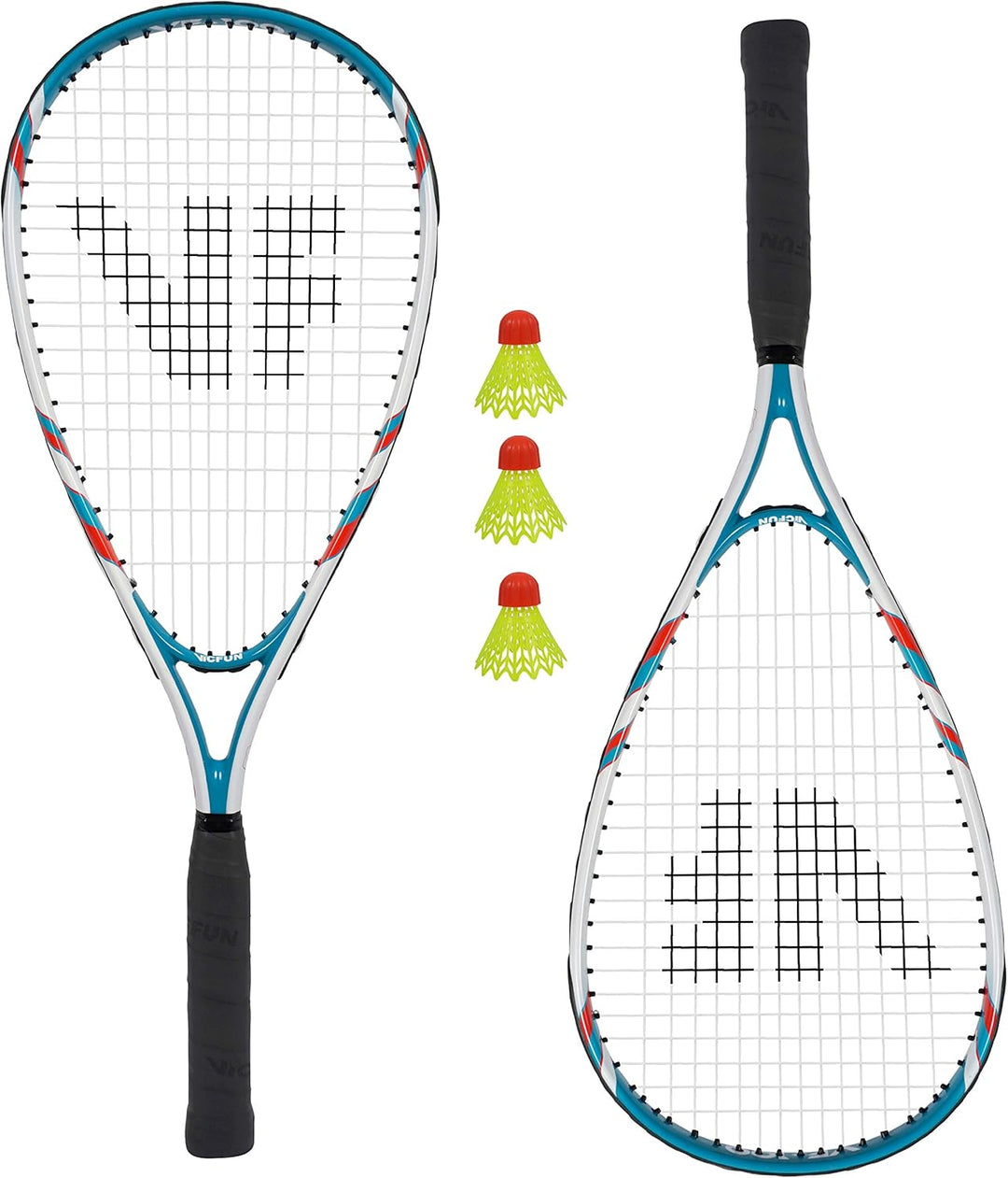 VICFUN Speed Badminton 100 Set - versch. Farben Weiss single, Weiss single