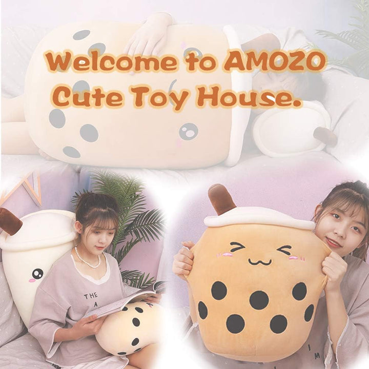 AMOZO Bubble Tea Kuscheltier Plüschtier Boba Tee Süsse Kissen Plushie XXL Soft Plüsch Kissen Puppe K