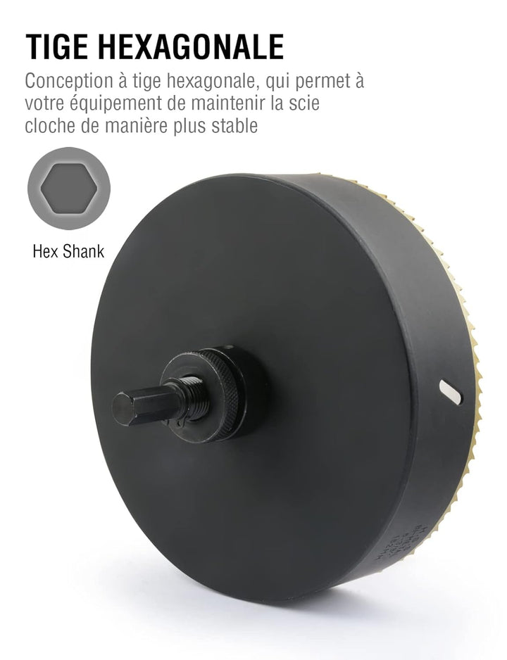 BINOTA Bi-Metall M42-Lochsäge 200 mm, für Metall, Holz, Sperrholz, PVC, Faserplatten, Gipsplatten 20