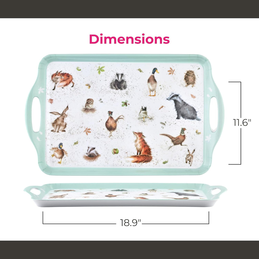Pimpernel - Grosses Tablett aus der Wrendale Designs-Kollektion mit Griffen – 18,9" x 11,6" Einzelbe