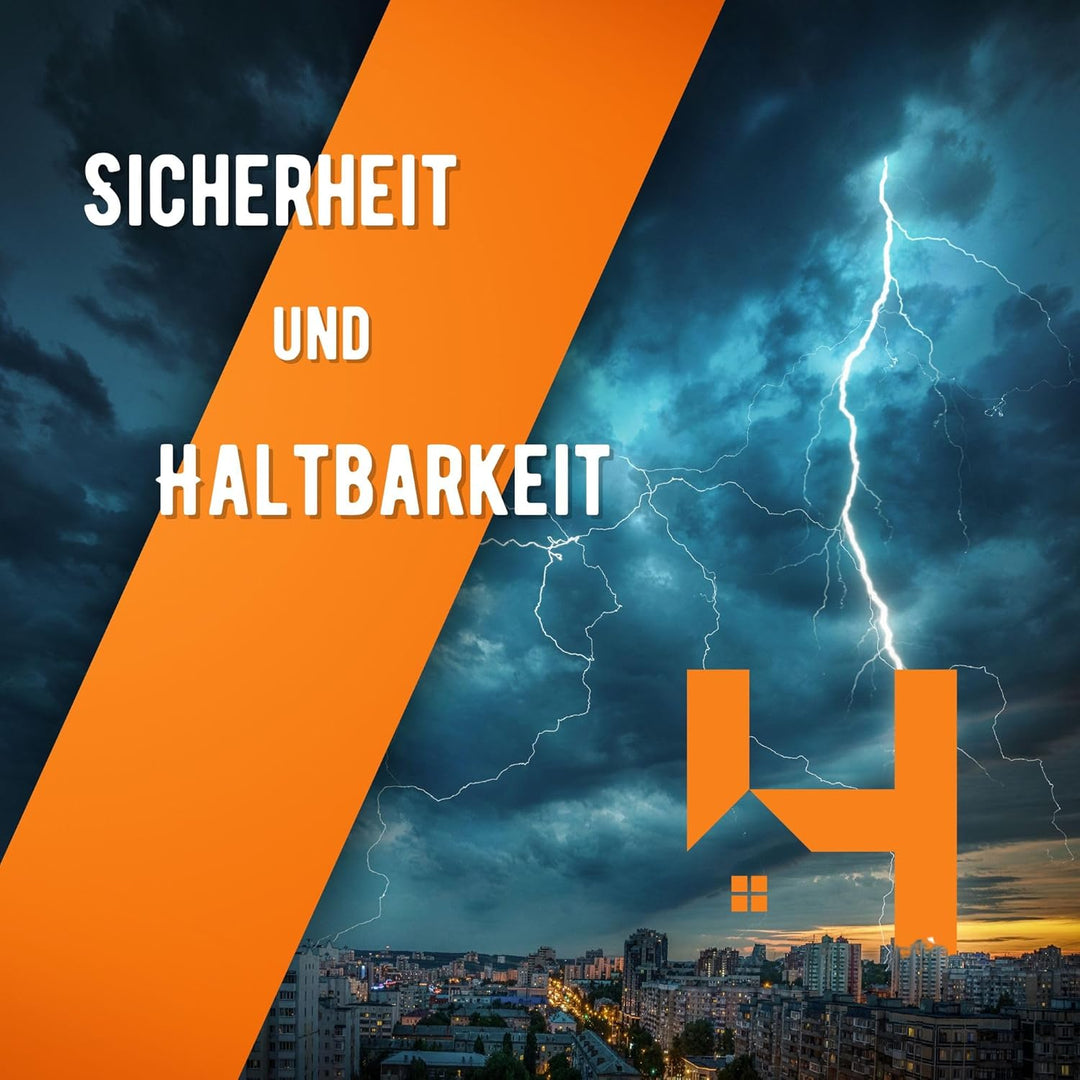HausHeld® Kreuzerder verzinkt 1m mit Anschluss für Runddraht Ø 8–10mm & Erdungsband 30mm – Kreuzprof