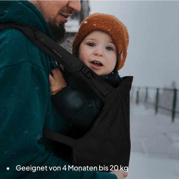 Lionelo Margareet Air Ergonomische Babytrage für Babys von 4 Monaten bis 20 kg, 3 Tragepositionen, a