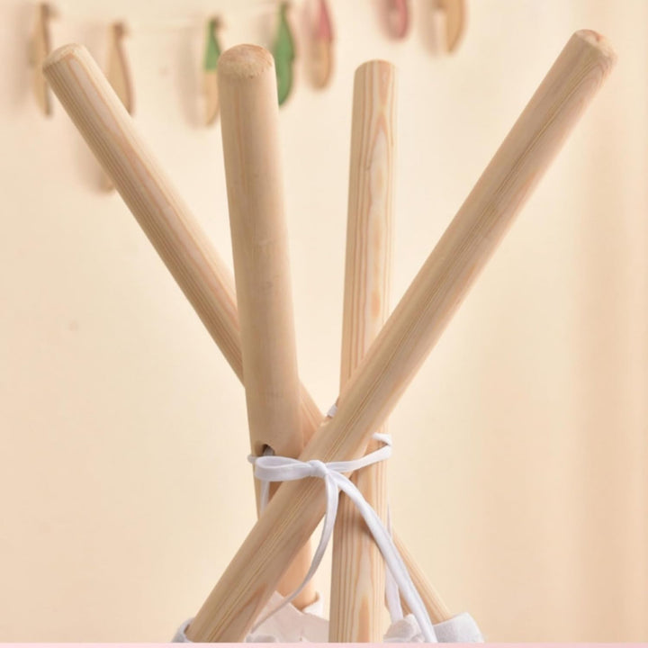 Tipi Zelt für Kinder, 1.35 m Kindertipi Spielzelt, Zelt Kinderzimmer Deko, Indoor Spielzimmer für Mä