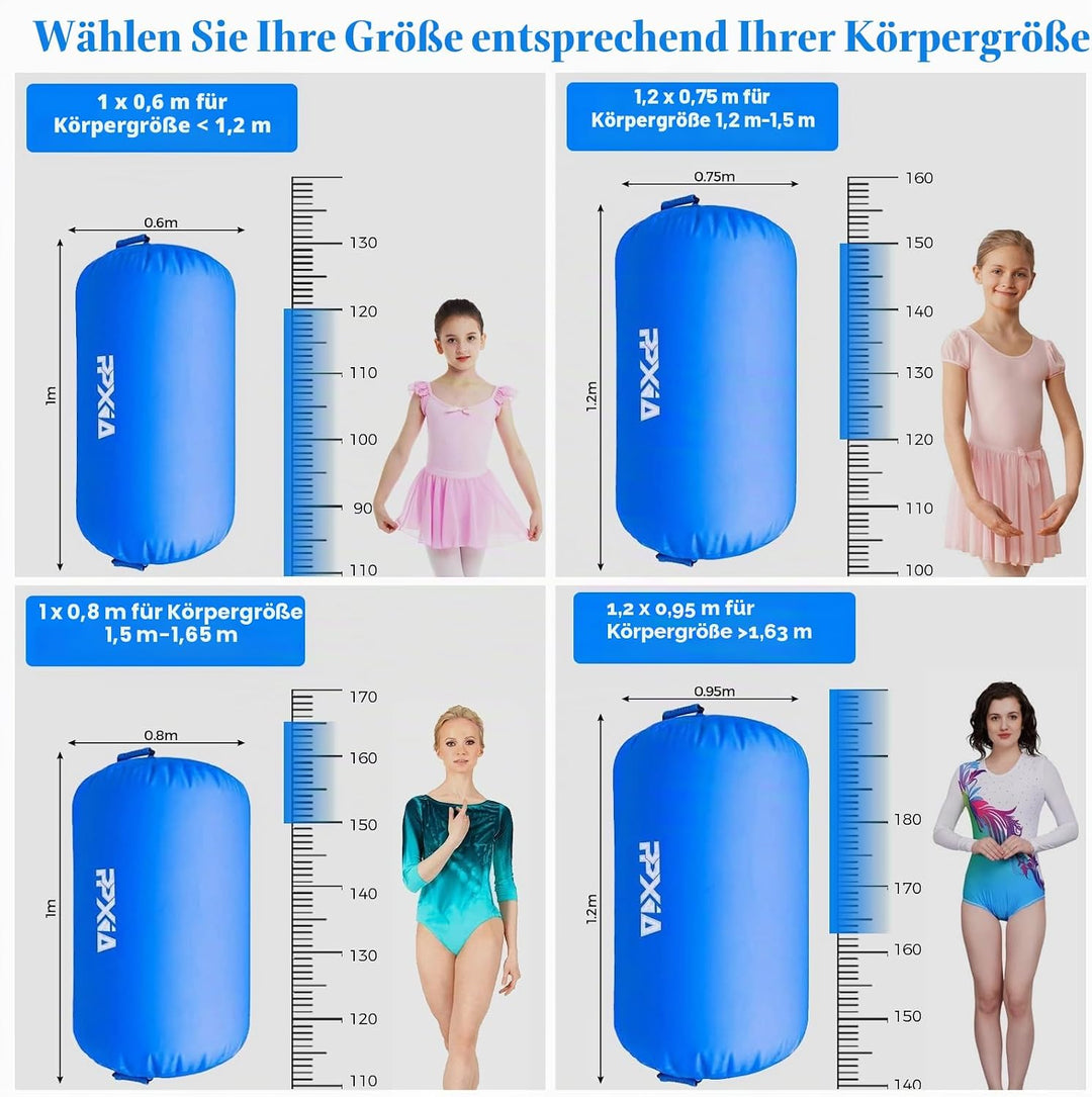 Aufblasbare Air Roll Air Barrel Gymnastik Tumbling Matten, Airspot Gymnastikmatte mit Pumpe, Gymnast