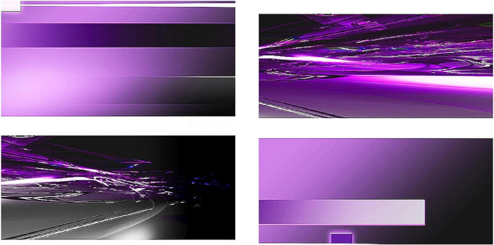 Runa Art Bild Modern Abstrakt - Made in Germany - Wandbilder Violett Lila Schwarz 4 Teilig 101942c 1
