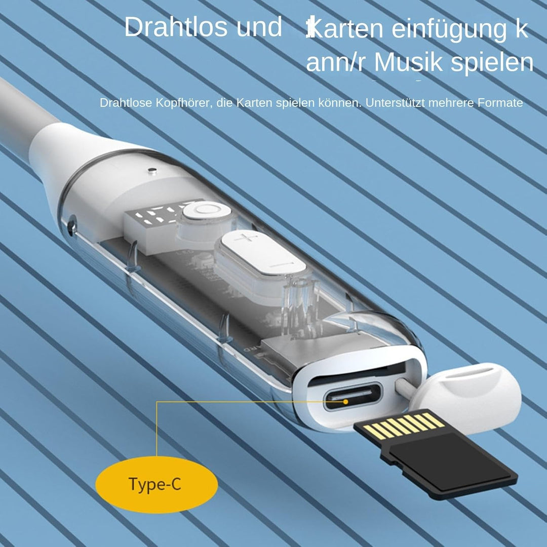 Kopfhörer Mit Halsband - Kabellos Im Nacken-Design | Magnetisch Ergonomisch Atmungsaktiv Für Sport F