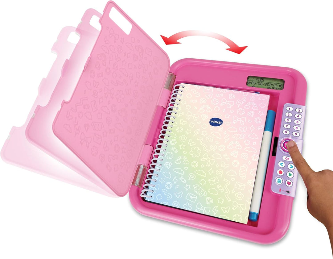 Vtech KidiSecrets – Magic Voice 365 – Das 2-in-1 Tagebuch für Sprachaufnahmen, kreative Spiele und p
